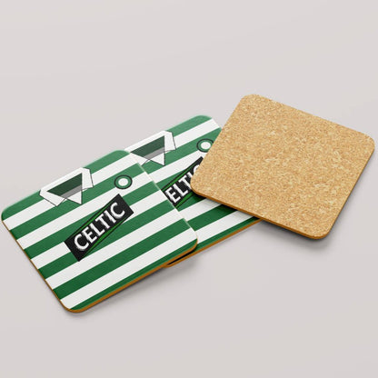 Celtic Retro Kit Collection | Coasters (Pack of 4) - Football Posters - Coasters