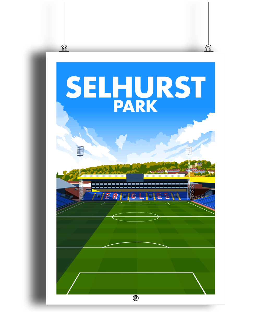 Selhurst Park | Illustrated Art Print - Football Posters - Posters