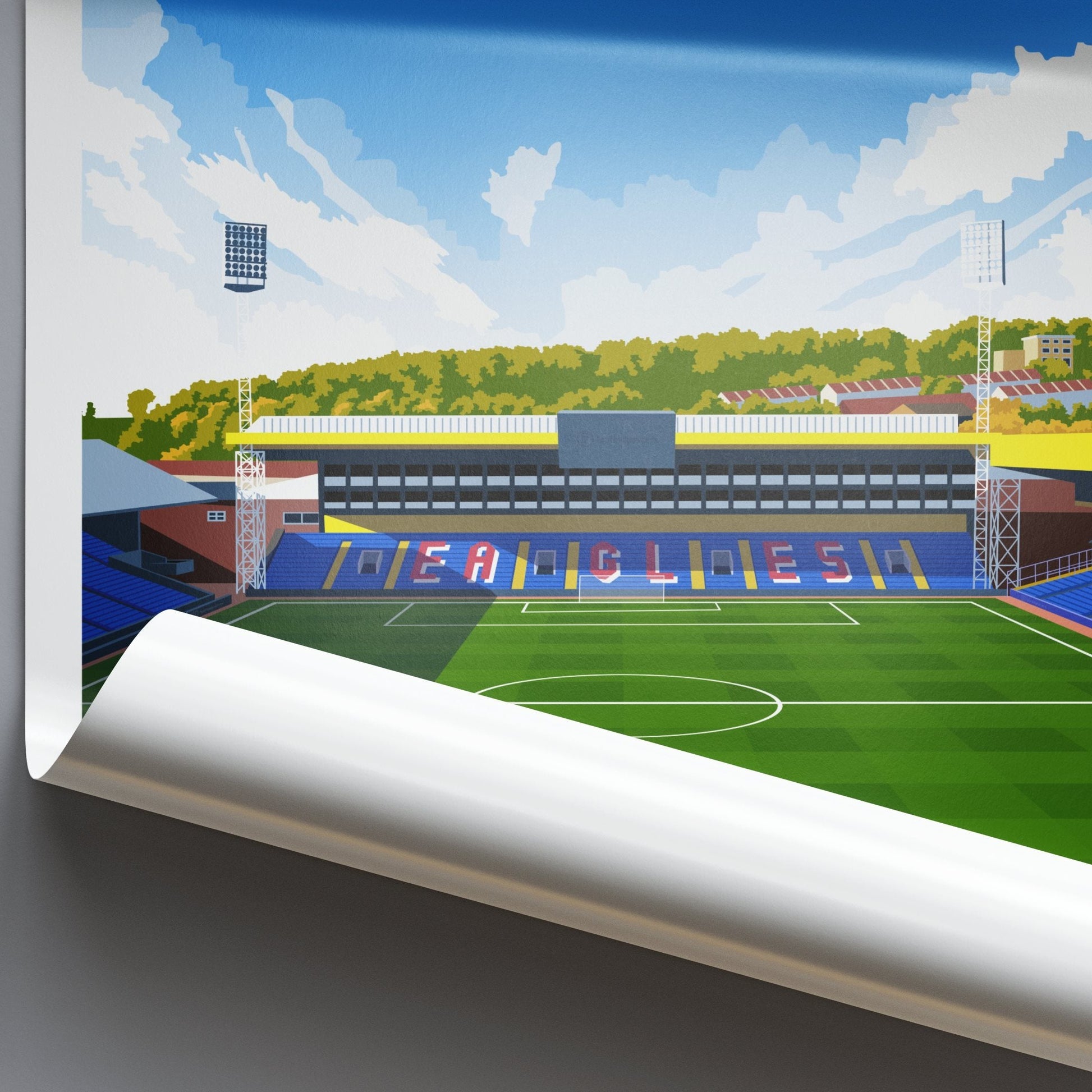 Selhurst Park | Illustrated Art Print - Football Posters - Posters