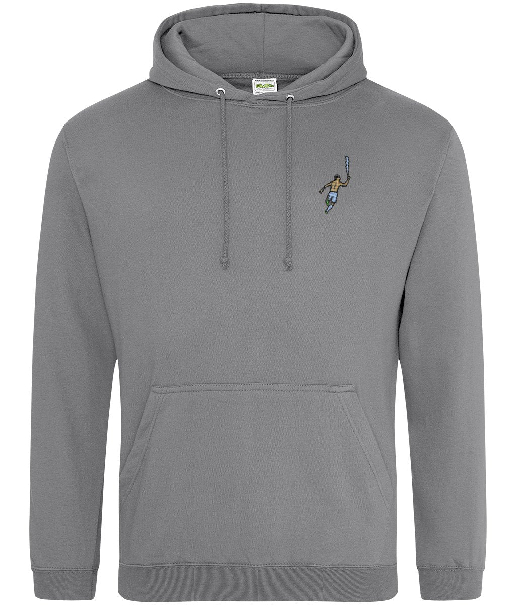 Sergio Aguero 93:20 | Embroidered Hoodie - Football Posters - Hoodies