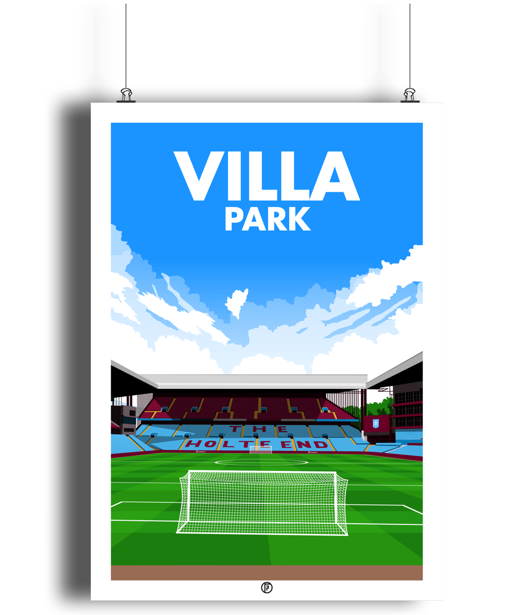 Villa Park Poster | Illustrated Art Print - Football Posters - Posters