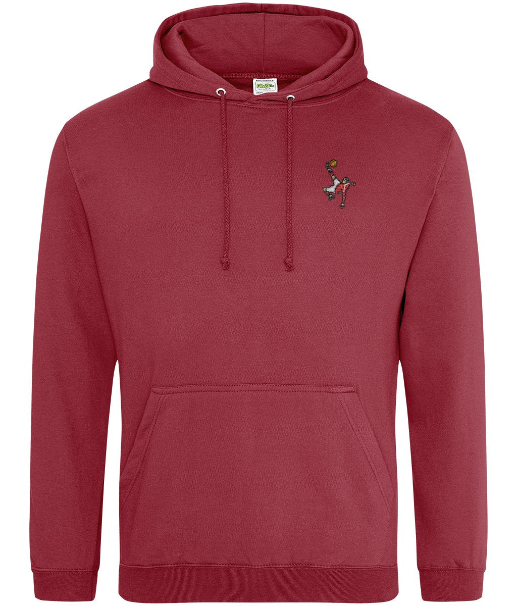 Wayne Rooney Overhead Kick | Embroidered Hoodie - Football Posters - Hoodies
