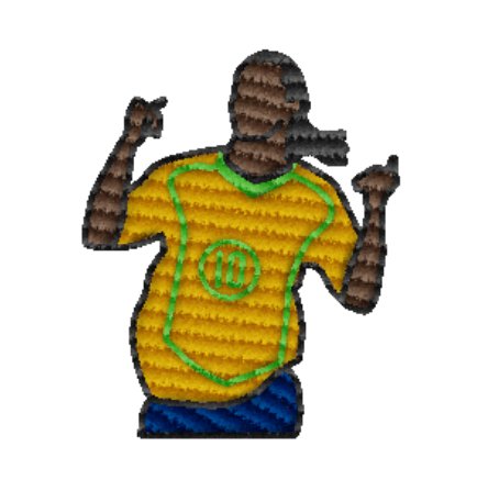 Ronaldinho Brazil | Embroidered T-Shirt - Football Posters - Embroidered T-Shirt