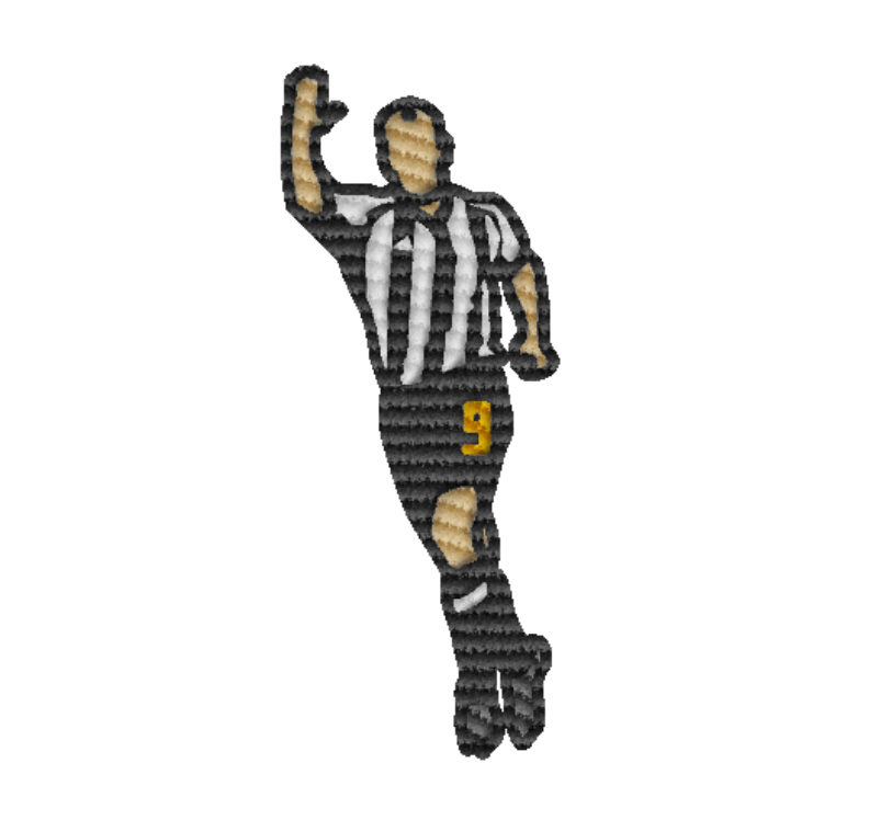 Shearer | 100% Organic Cotton Embroidered T-Shirt - Football Posters