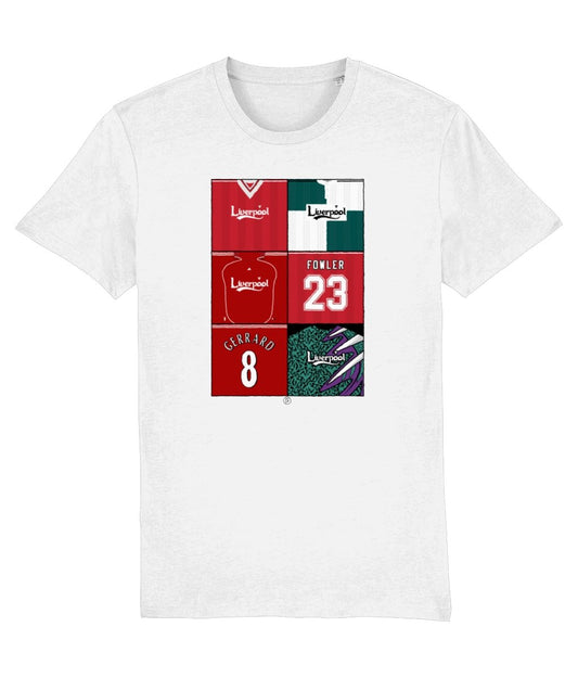 Retro Liverpool Kits T-Shirt - Football Posters