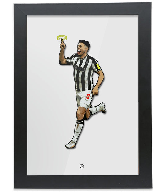 Fabian Schar | Framed A4 NUFC Print - Football Posters - Framed Prints