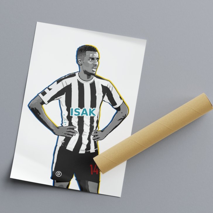 Isak Cold Celebration | NUFC Poster Print - Football Posters