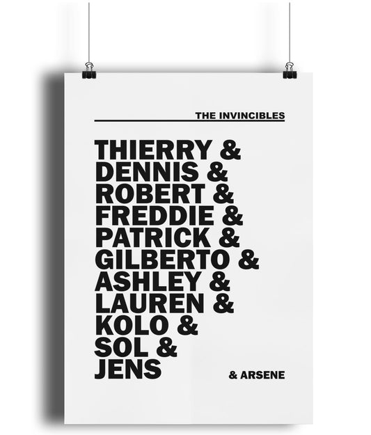 The Invincibles Arsenal Poster - Football Posters