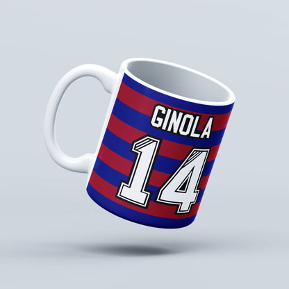 Ginola 1995 Away | Newcastle Retro Mug - Football Posters