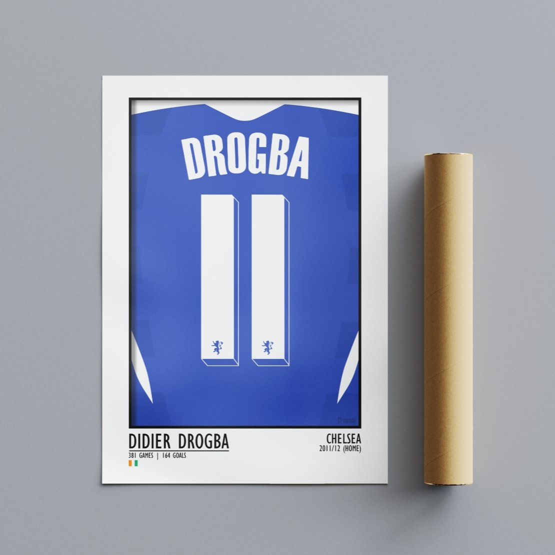 Didier Drogba - Chelsea 11/12 Home - Football Posters