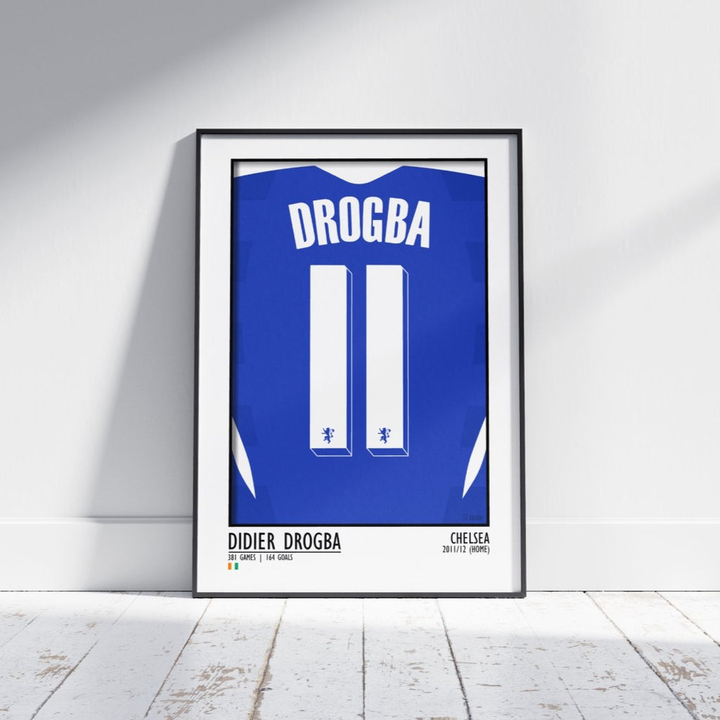 Didier Drogba - Chelsea 11/12 Home - Football Posters