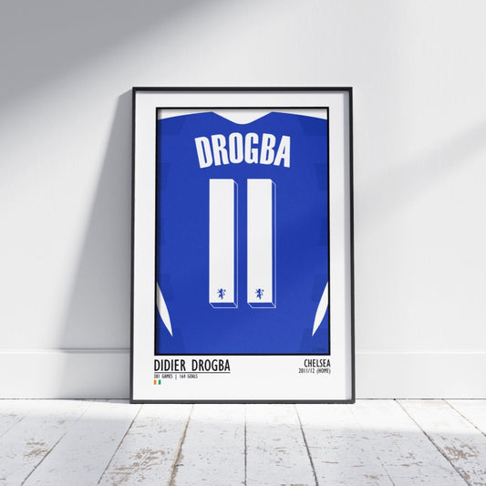 Didier Drogba - Chelsea 11/12 Home - Football Posters