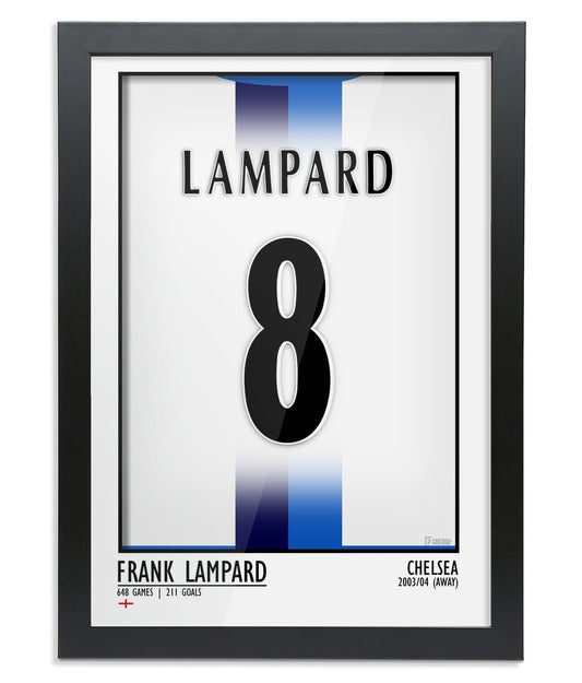Lampard - Chelsea 03/04 away (Framed) - Football Posters