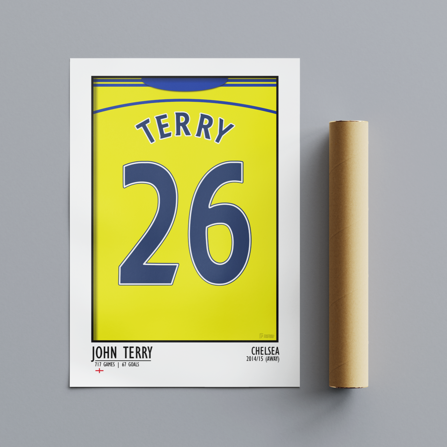 John Terry - Chelsea 14/15 Away Poster - Football Posters