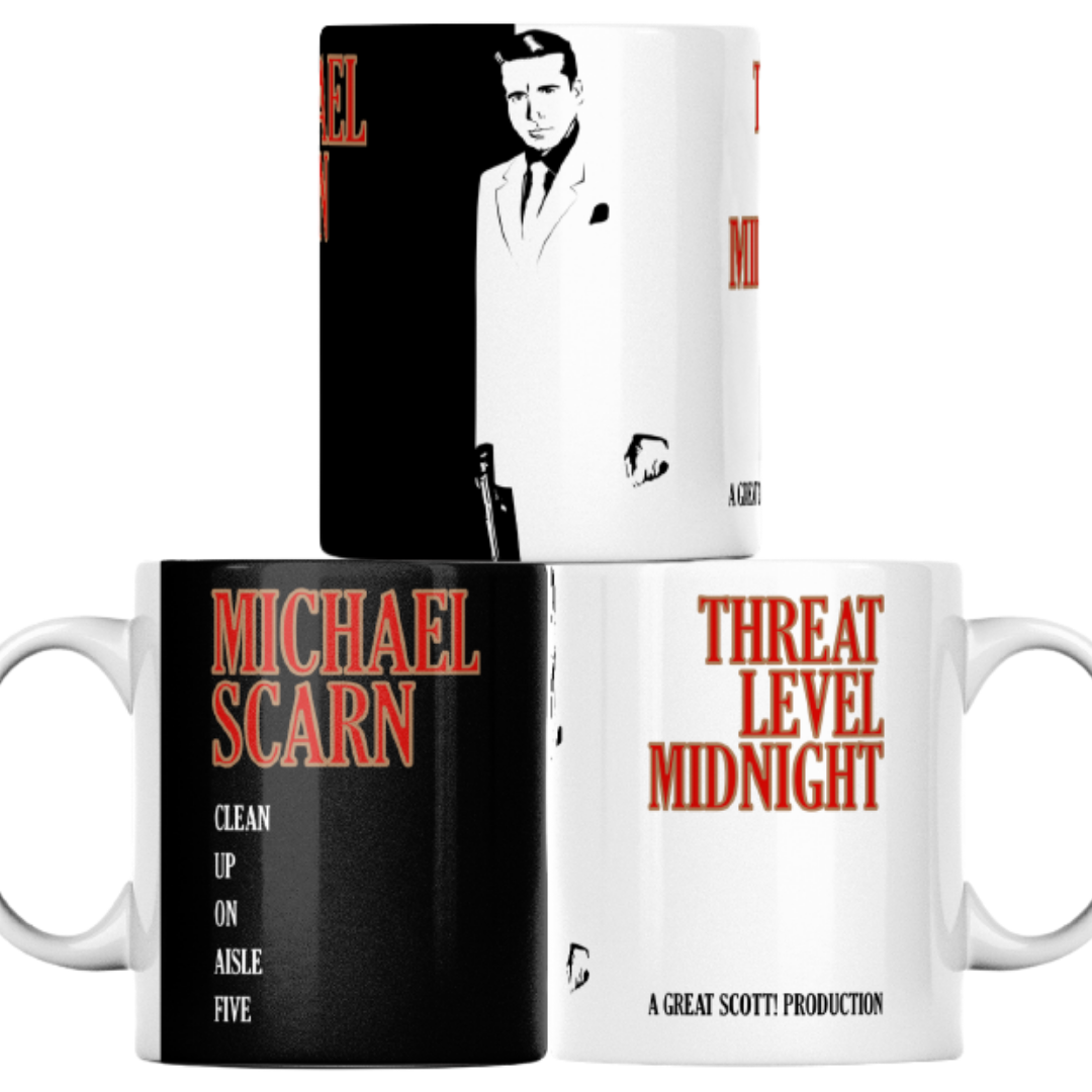 The Office (US) Inspired Michael Scarn Threat Level Midnight Mug - Football Posters