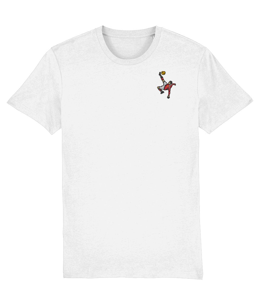 Rooney Overhead Kick | Embroidered T-Shirt - Football Posters - Embroidered T-Shirt