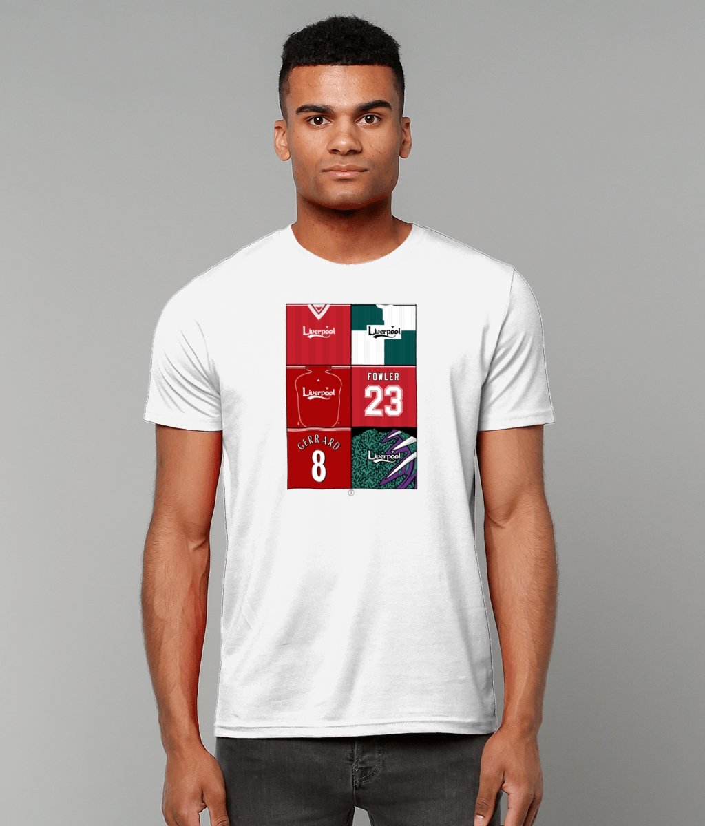 Retro Liverpool Kits T-Shirt - Football Posters