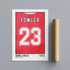 Robbie Fowler - Liverpool 94/95 (Home) | Legend Print Poster (A3 & A4) - Football Posters
