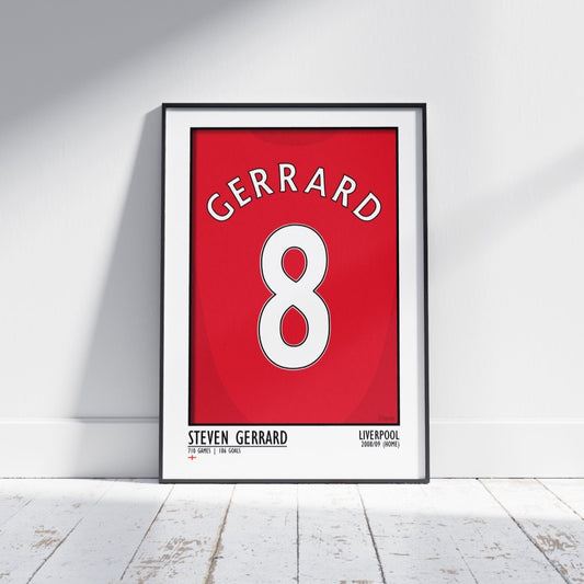 steven gerrard liverpool print