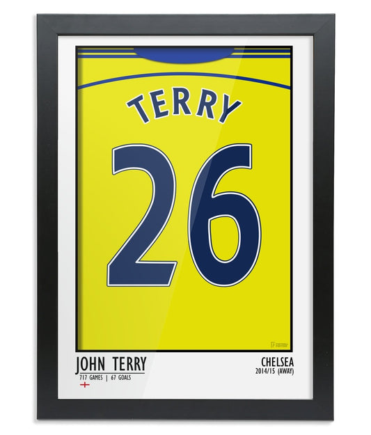 Terry - Chelsea 14/15 Away (Framed A3) - Football Posters