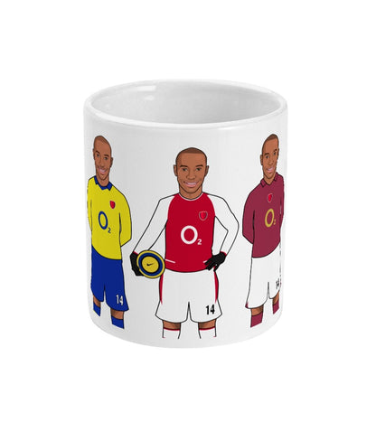 Thierry Henry Arsenal Mug | Through the Seasons - Football Posters